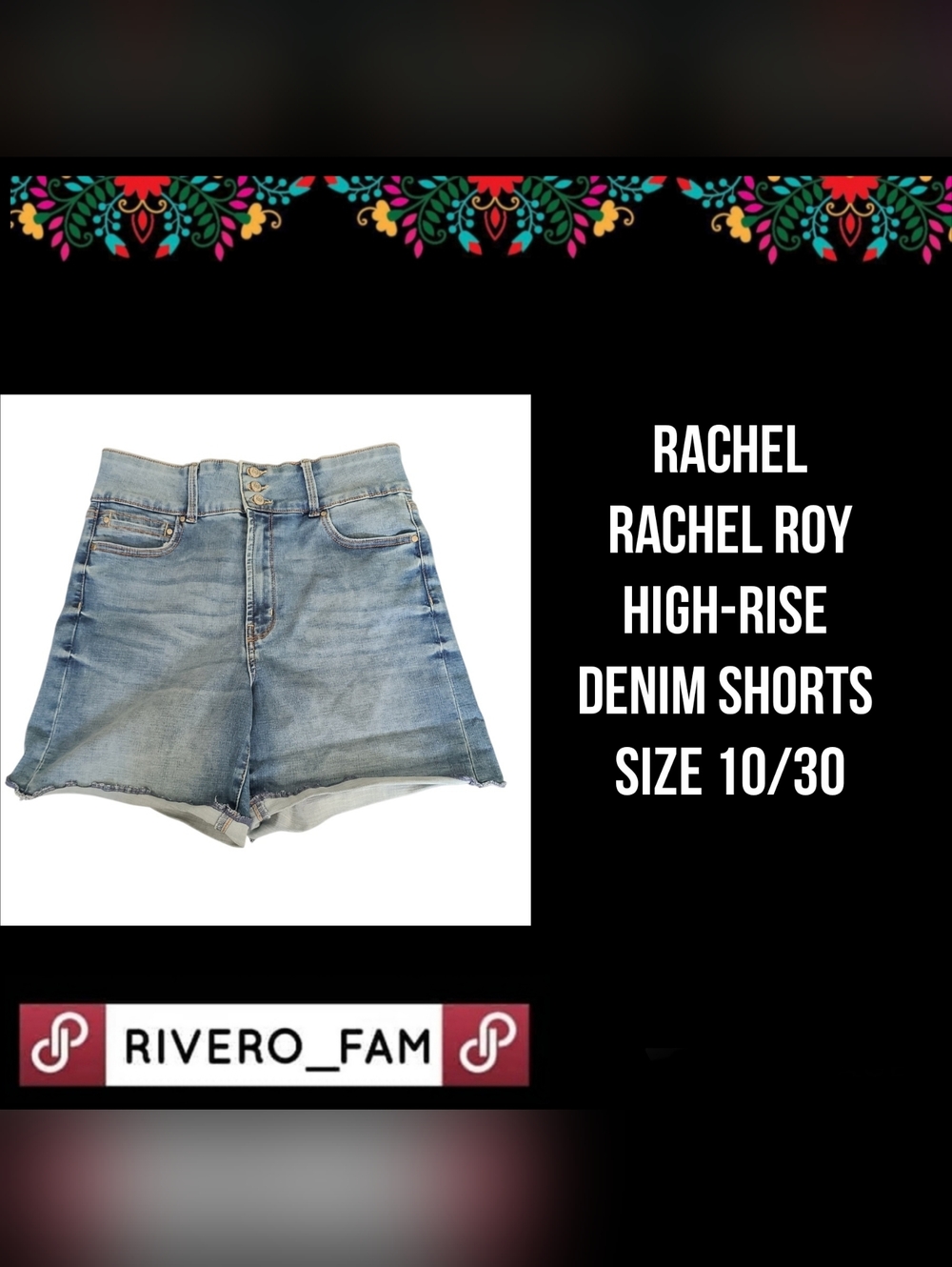 RACHEL BY RACHEL ROY | HIGH-RISE DENIM SHORTS |  SIZE 10/30